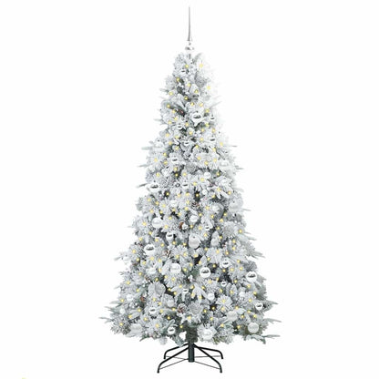 vidaXL Künstlicher klappbarer Weihnachtsbaum Weiß 180 cm PE und PVC