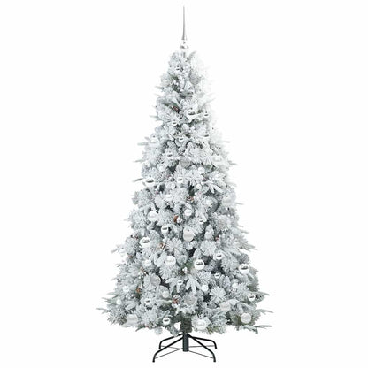 vidaXL Künstlicher klappbarer Weihnachtsbaum Weiß 180 cm PE und PVC