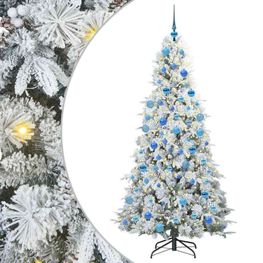 vidaXL Künstlicher klappbarer Weihnachtsbaum Weiß 180 cm PE und PVC