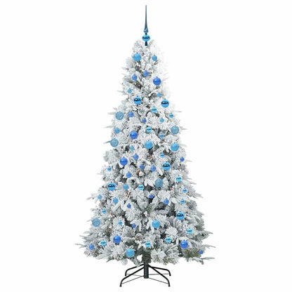 vidaXL Künstlicher klappbarer Weihnachtsbaum Weiß 180 cm PE und PVC