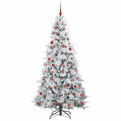 vidaXL Künstlicher klappbarer Weihnachtsbaum Weiß 210 cm PE und PVC