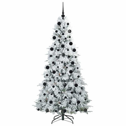 vidaXL Künstlicher klappbarer Weihnachtsbaum Weiß 210 cm PE und PVC