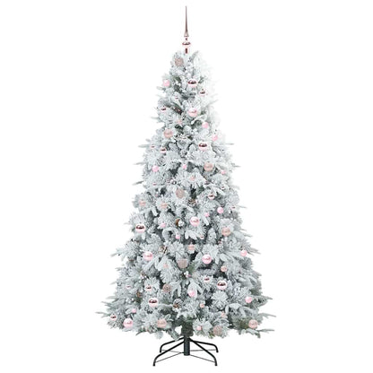 vidaXL Künstlicher klappbarer Weihnachtsbaum Weiß 210 cm PE und PVC