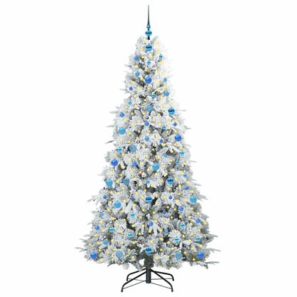 vidaXL Künstlicher klappbarer Weihnachtsbaum Weiß 210 cm PE und PVC