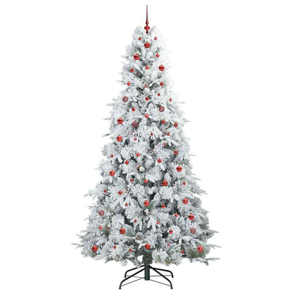vidaXL Sapin de Noël pliable artificiel blanc 240 cm PE et PVC