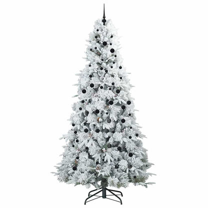 vidaXL Künstlicher klappbarer Weihnachtsbaum Weiß 240 cm PE und PVC