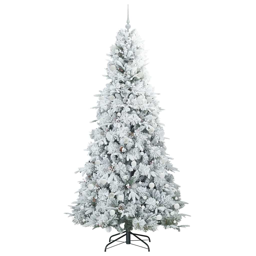 Künstlicher klappbarer Weihnachtsbaum Weiß 240 cm PE und PVC