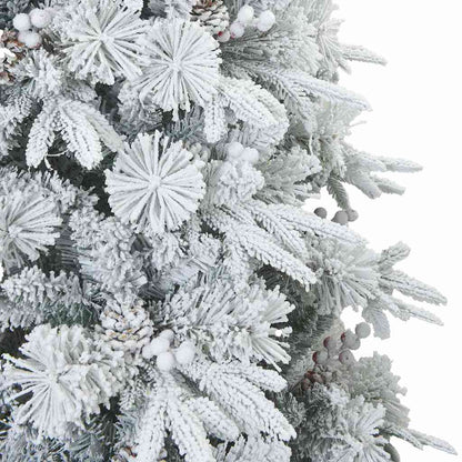 vidaXL Künstlicher klappbarer Weihnachtsbaum Weiß 240 cm PE und PVC