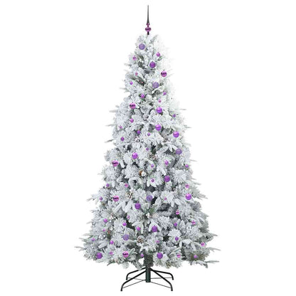 vidaXL Künstlicher klappbarer Weihnachtsbaum Weiß 240 cm PE und PVC