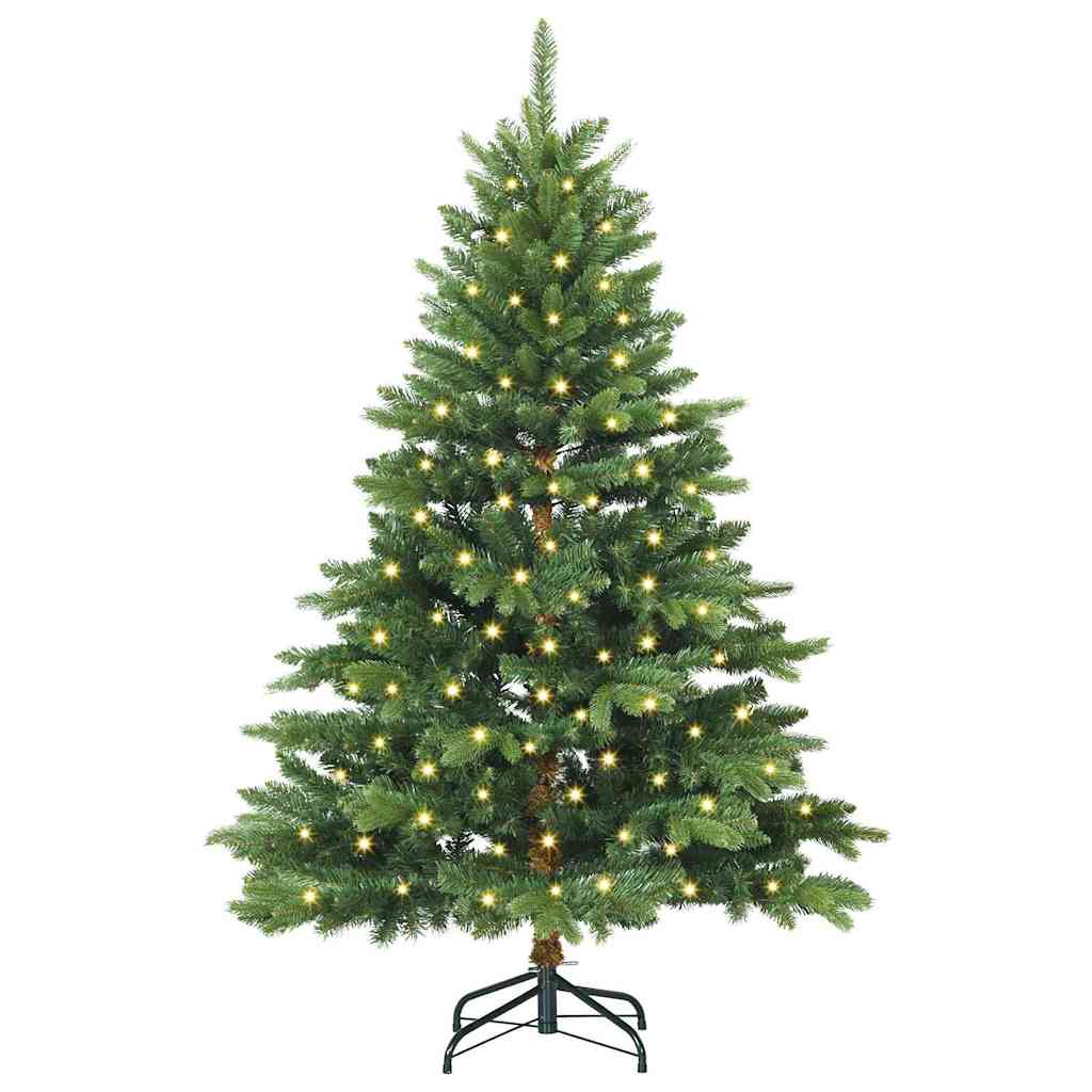 Künstlicher Weihnachtsbaum mit 150 LEDs Grün 150 cm PE und PVC