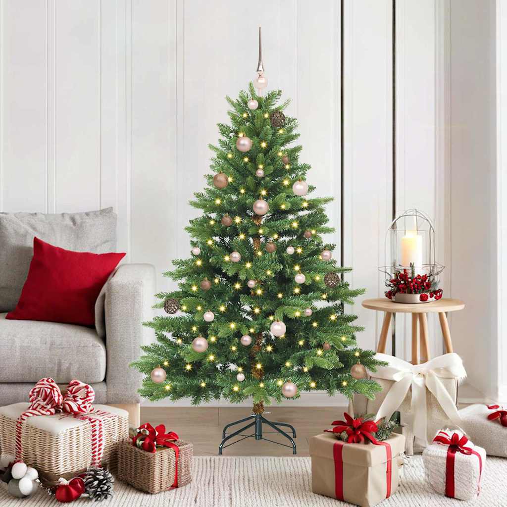 vidaXL Künstlicher Weihnachtsbaum mit 150 LEDs Grün 150 cm PE und PVC