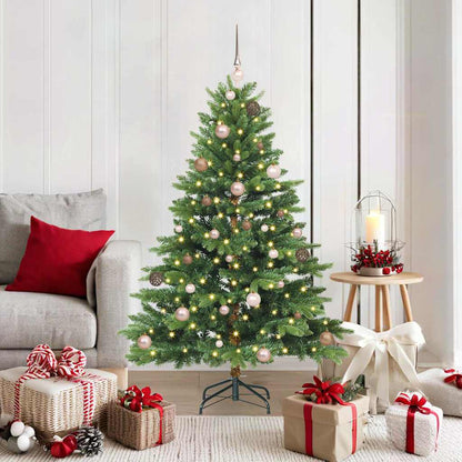 vidaXL Künstlicher Weihnachtsbaum mit 150 LEDs Grün 150 cm PE und PVC