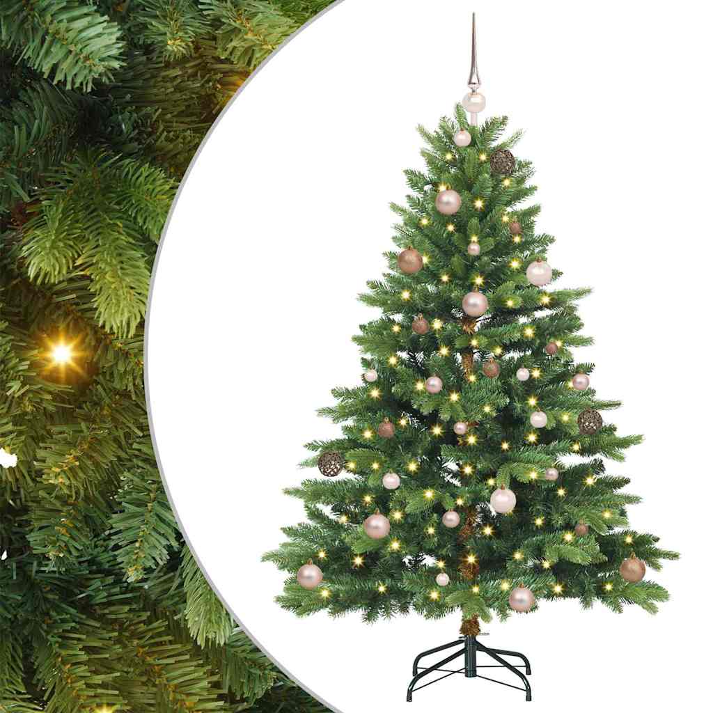 vidaXL Künstlicher Weihnachtsbaum mit 150 LEDs Grün 150 cm PE und PVC