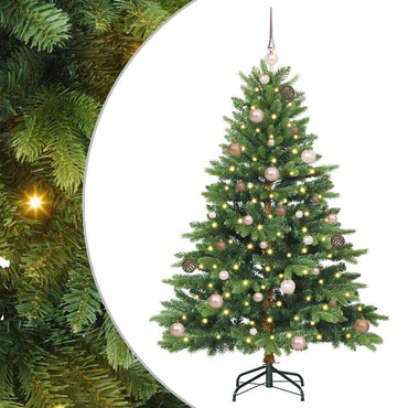 vidaXL Künstlicher Weihnachtsbaum mit 150 LEDs Grün 150 cm PE und PVC