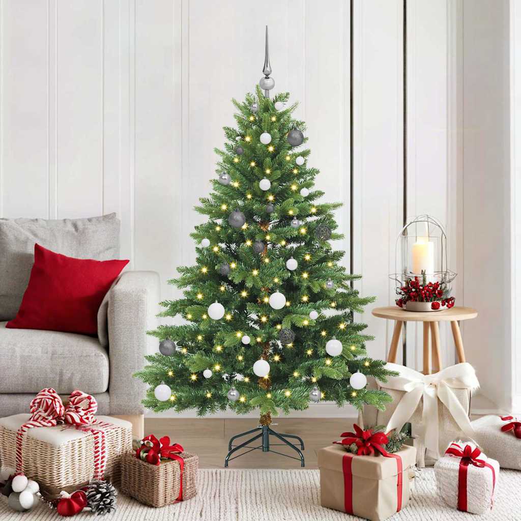 vidaXL Künstlicher Weihnachtsbaum mit 150 LEDs Grün 150 cm PE und PVC