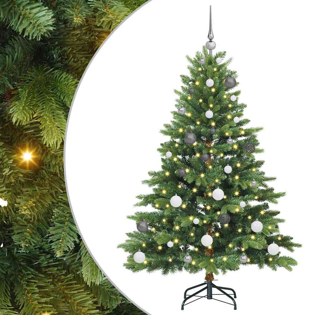 vidaXL Künstlicher Weihnachtsbaum mit 150 LEDs Grün 150 cm PE und PVC