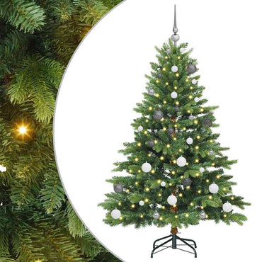 vidaXL Künstlicher Weihnachtsbaum mit 150 LEDs Grün 150 cm PE und PVC
