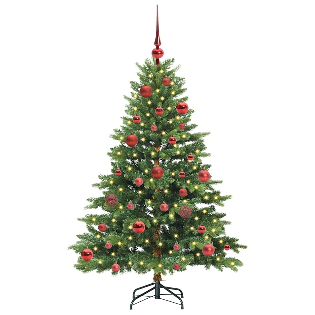 Künstlicher Weihnachtsbaum mit 150 LEDs Grün 150 cm PE und PVC
