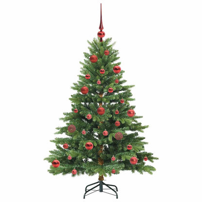 Künstlicher Weihnachtsbaum mit 150 LEDs Grün 150 cm PE und PVC