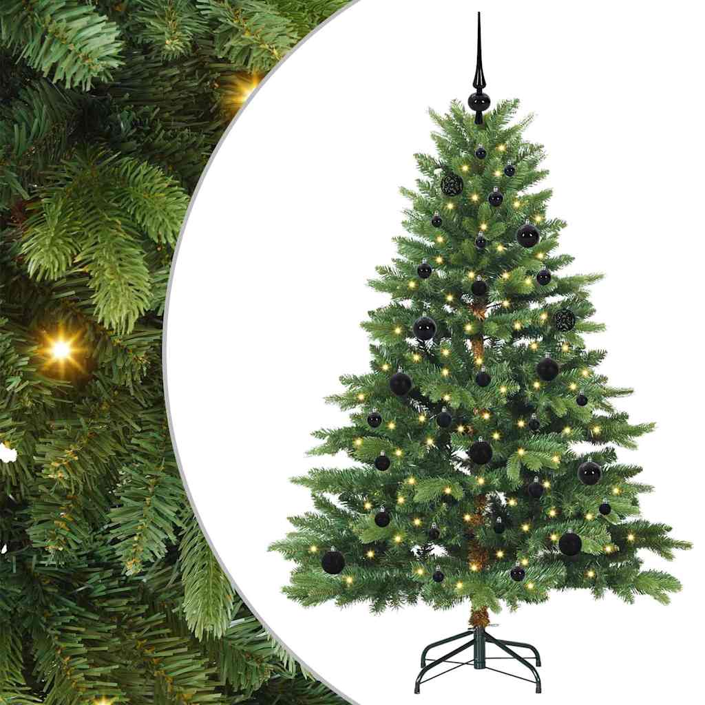 vidaXL Künstlicher Weihnachtsbaum mit 150 LEDs Grün 150 cm PE und PVC