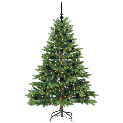 vidaXL Künstlicher Weihnachtsbaum mit 150 LEDs Grün 150 cm PE und PVC