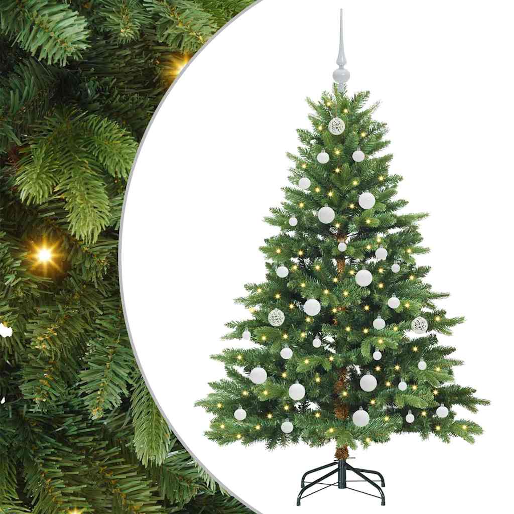 vidaXL Künstlicher Weihnachtsbaum mit 150 LEDs Grün 150 cm PE und PVC