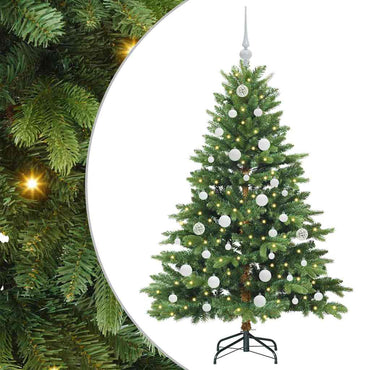 vidaXL Künstlicher Weihnachtsbaum mit 150 LEDs Grün 150 cm PE und PVC