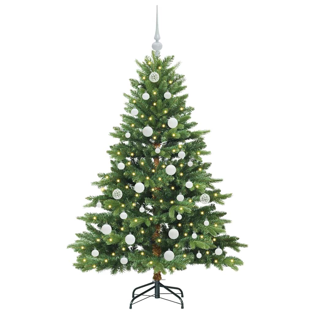 vidaXL Künstlicher Weihnachtsbaum mit 150 LEDs Grün 150 cm PE und PVC