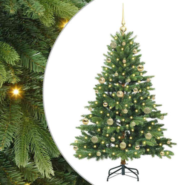 vidaXL Künstlicher Weihnachtsbaum mit 150 LEDs Grün 150 cm PE und PVC