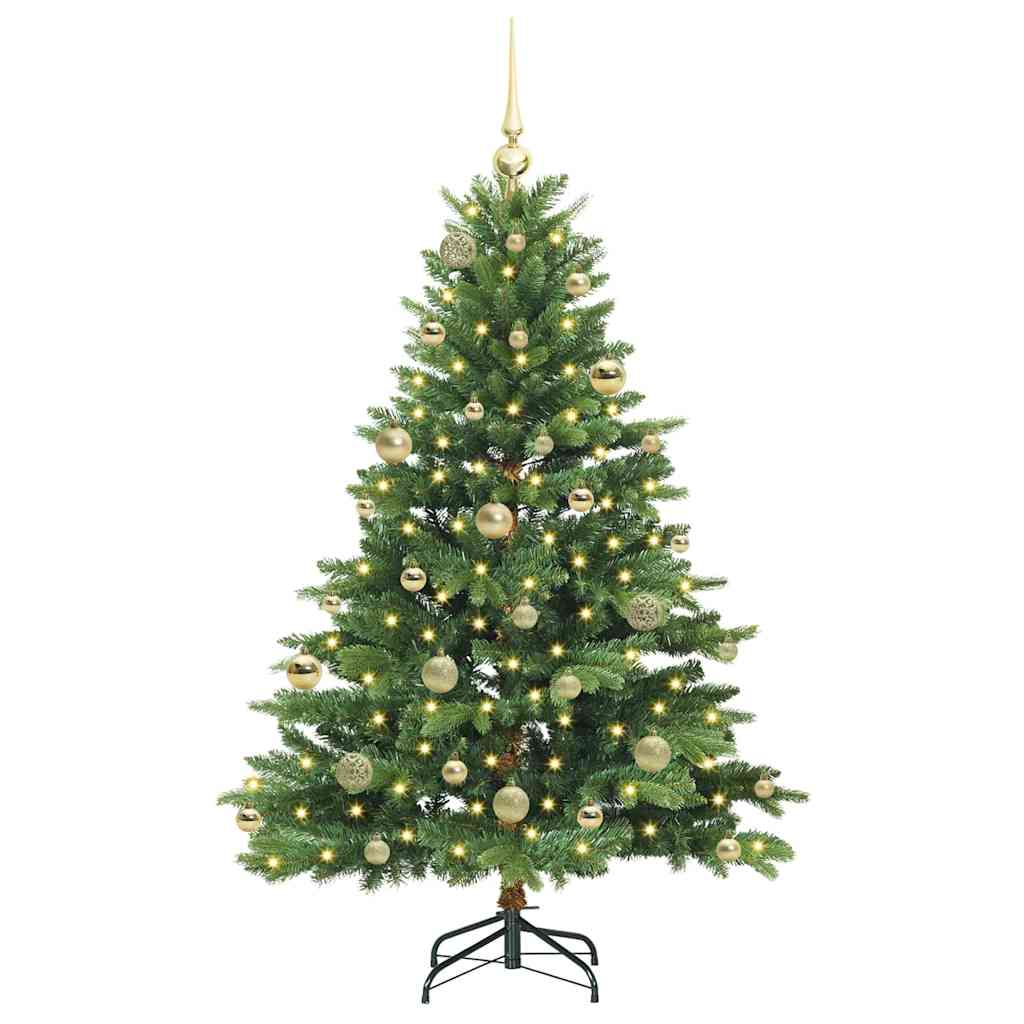 vidaXL Künstlicher Weihnachtsbaum mit 150 LEDs Grün 150 cm PE und PVC