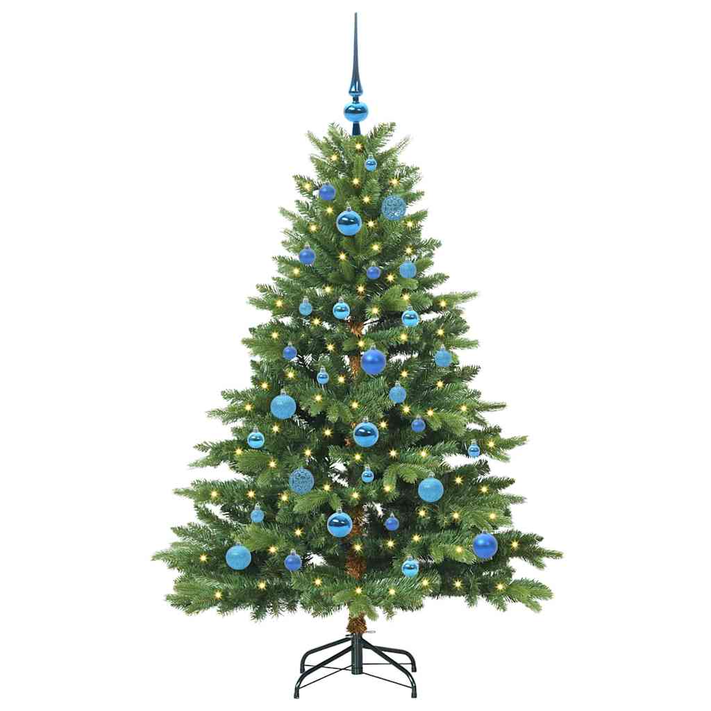 vidaXL Künstlicher Weihnachtsbaum mit 150 LEDs Grün 150 cm PE und PVC