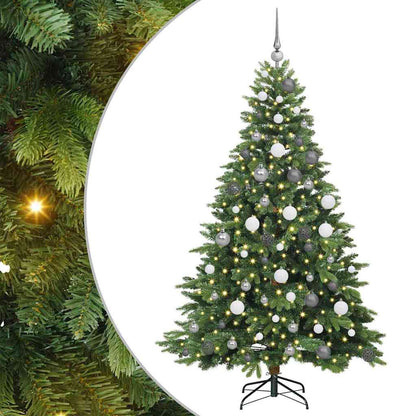 Künstlicher Weihnachtsbaum mit 300 LEDs Grün 180 cm PE und PVC
