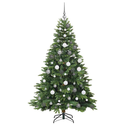 Künstlicher Weihnachtsbaum mit 300 LEDs Grün 180 cm PE und PVC