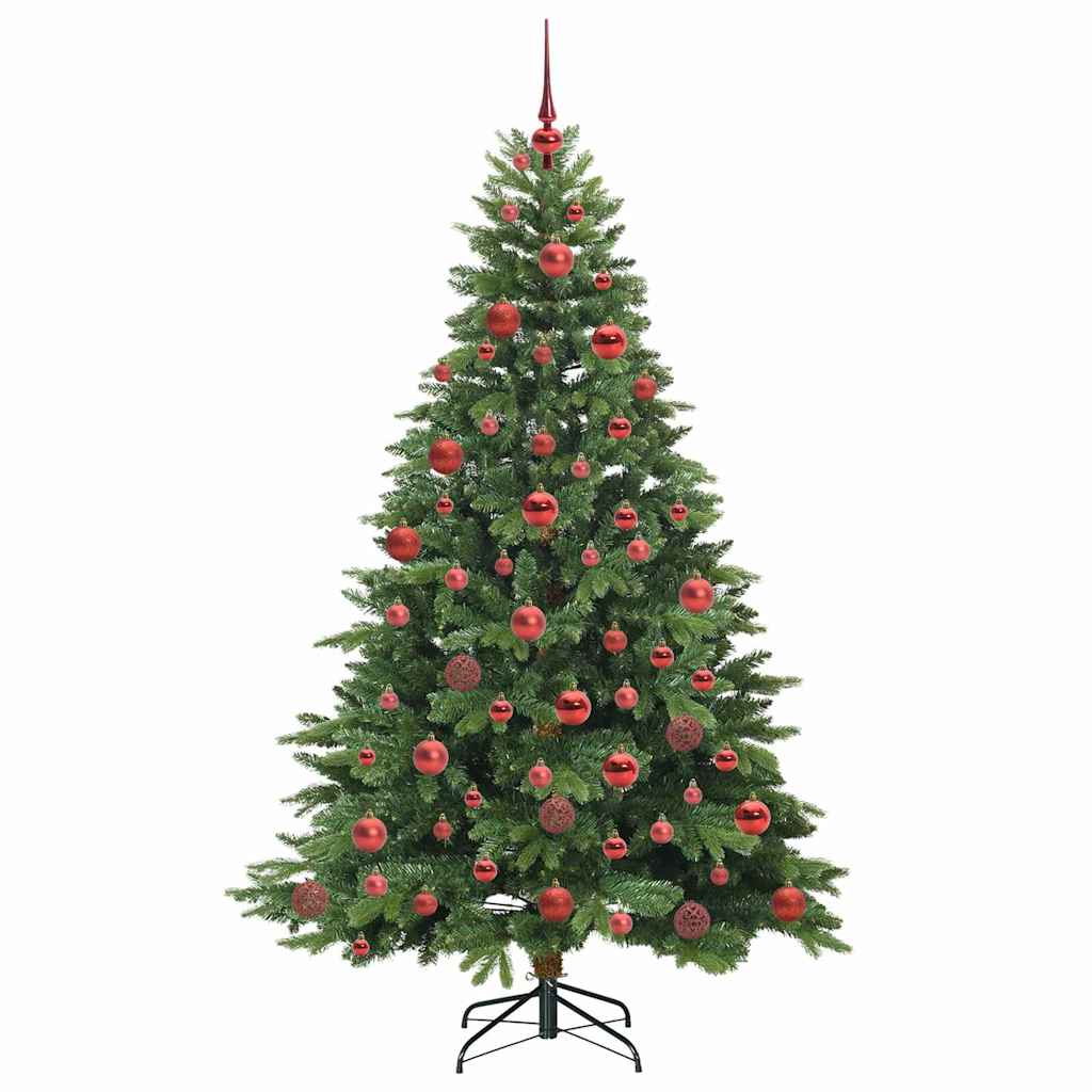 vidaXL Künstlicher Weihnachtsbaum mit 300 LEDs Grün 180 cm PE und PVC