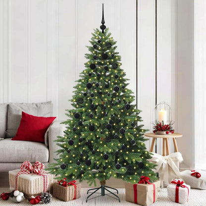 vidaXL Künstlicher Weihnachtsbaum mit 300 LEDs Grün 180 cm PE und PVC