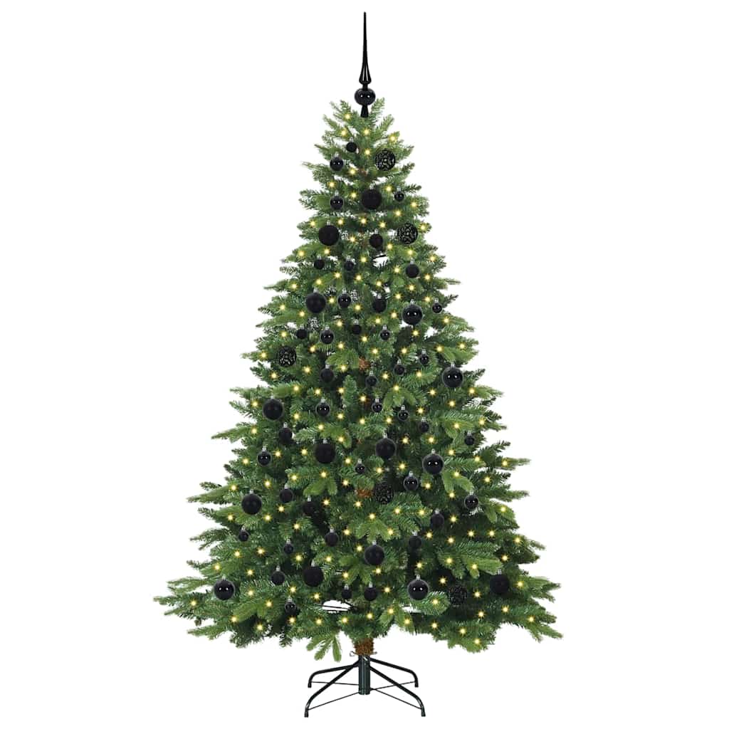vidaXL Künstlicher Weihnachtsbaum mit 300 LEDs Grün 180 cm PE und PVC