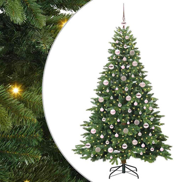 vidaXL Künstlicher Weihnachtsbaum mit 300 LEDs Grün 180 cm PE und PVC