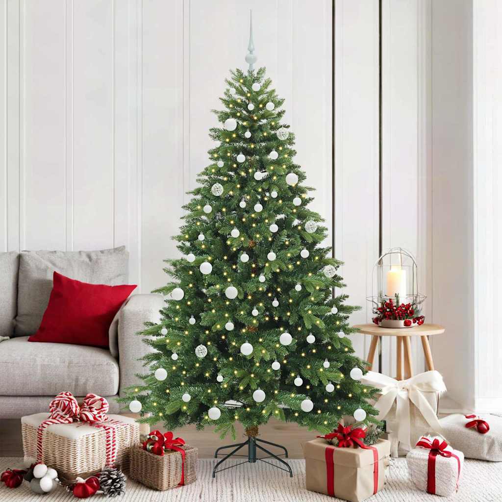 vidaXL Künstlicher Weihnachtsbaum mit 300 LEDs Grün 180 cm PE und PVC