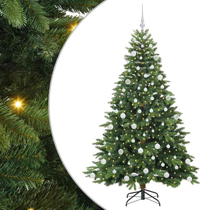 vidaXL Künstlicher Weihnachtsbaum mit 300 LEDs Grün 180 cm PE und PVC