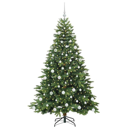 vidaXL Künstlicher Weihnachtsbaum mit 300 LEDs Grün 180 cm PE und PVC