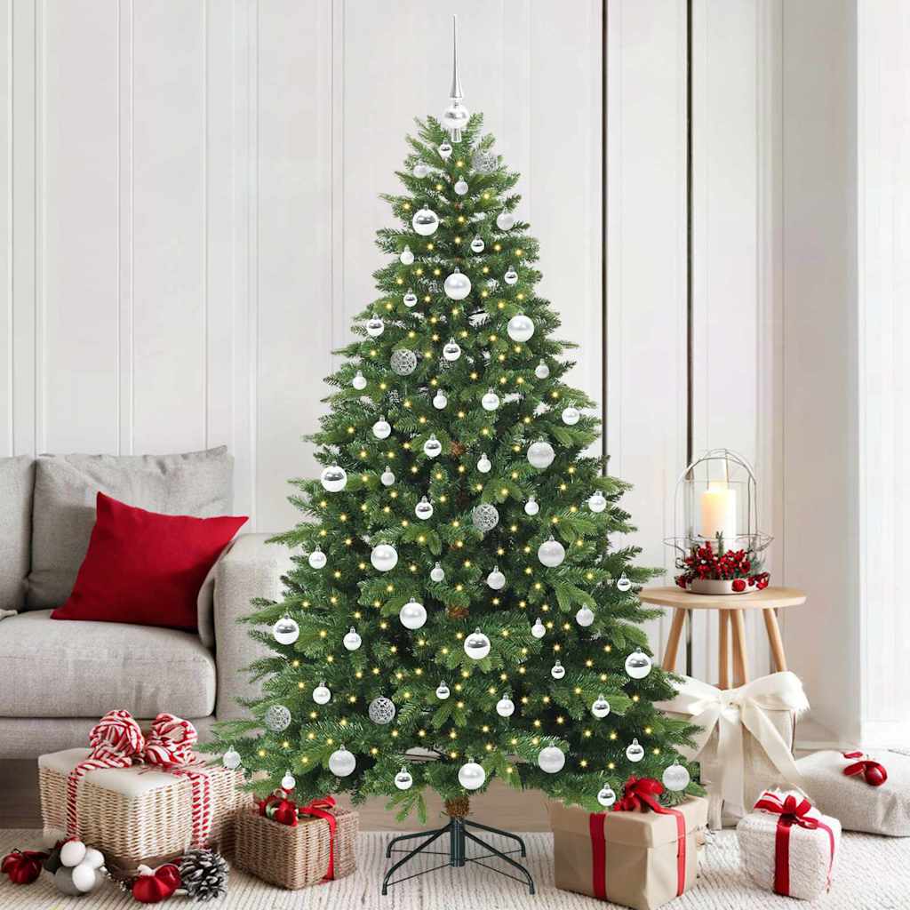 vidaXL Künstlicher Weihnachtsbaum mit 300 LEDs Grün 180 cm PE und PVC