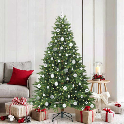 vidaXL Künstlicher Weihnachtsbaum mit 300 LEDs Grün 180 cm PE und PVC
