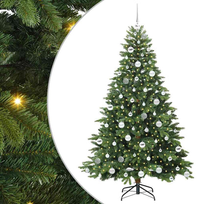 vidaXL Künstlicher Weihnachtsbaum mit 300 LEDs Grün 180 cm PE und PVC