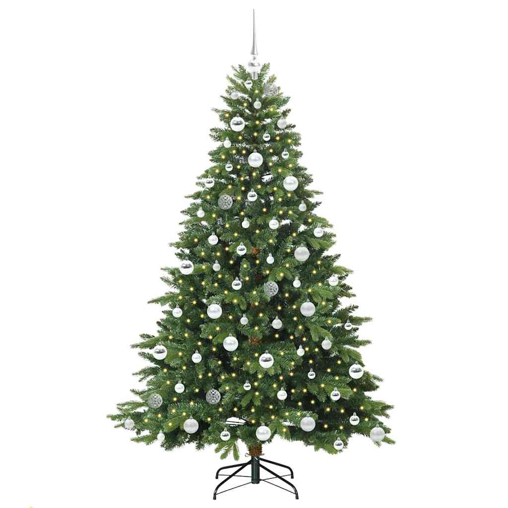 vidaXL Künstlicher Weihnachtsbaum mit 300 LEDs Grün 180 cm PE und PVC