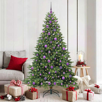 vidaXL Künstlicher Weihnachtsbaum mit 300 LEDs Grün 180 cm PE und PVC