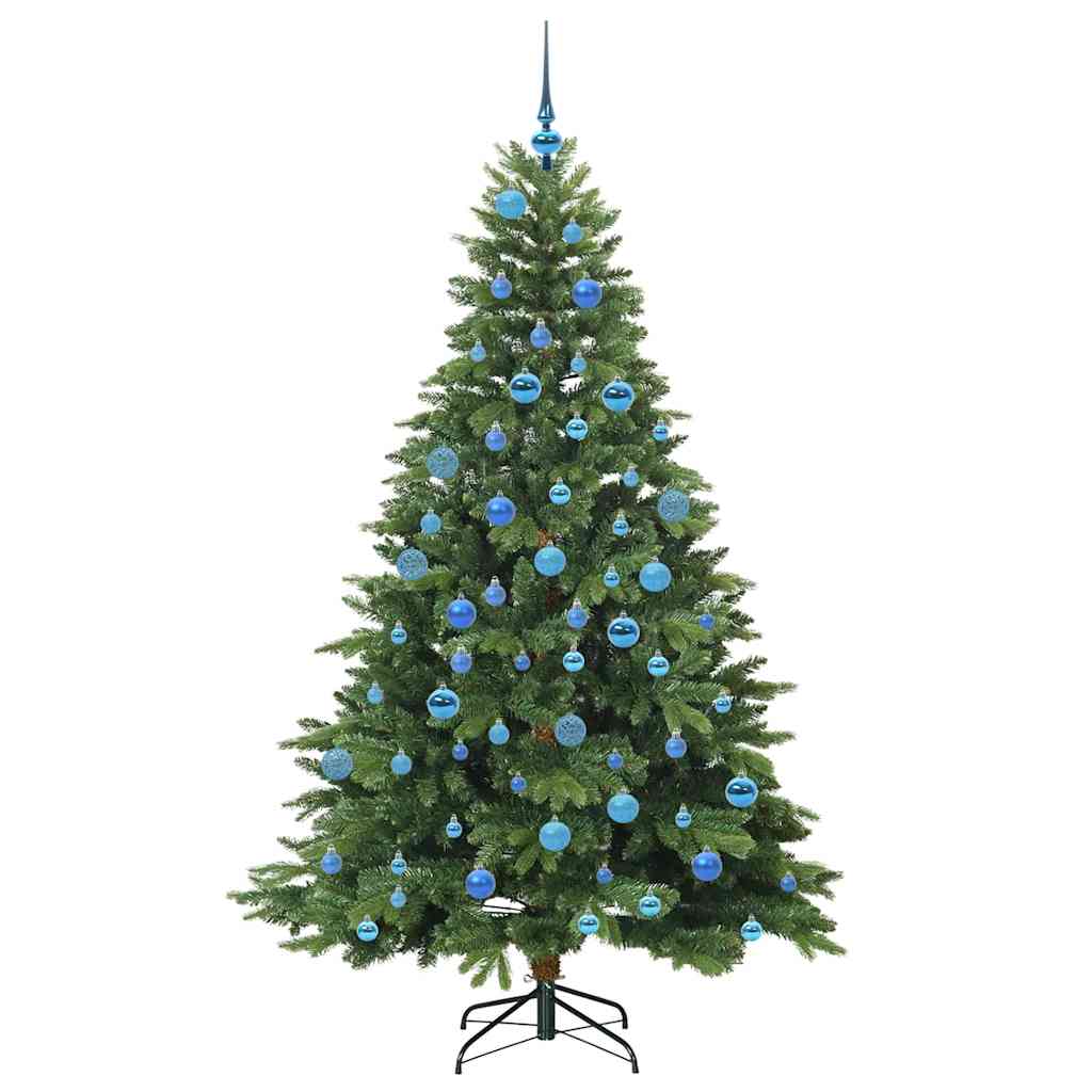 Künstlicher Weihnachtsbaum mit 300 LEDs Grün 180 cm PE und PVC