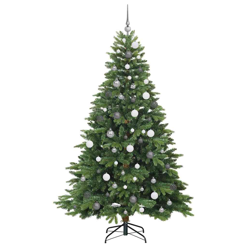 vidaXL Künstlicher Weihnachtsbaum mit 300 LEDs Grün 210 cm PE und PVC