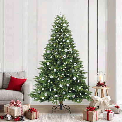 vidaXL Künstlicher Weihnachtsbaum mit 300 LEDs Grün 210 cm PE und PVC