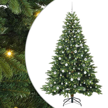 vidaXL Künstlicher Weihnachtsbaum mit 300 LEDs Grün 210 cm PE und PVC