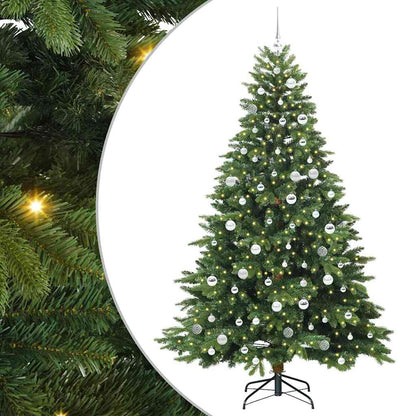 vidaXL Künstlicher Weihnachtsbaum mit 300 LEDs Grün 210 cm PE und PVC